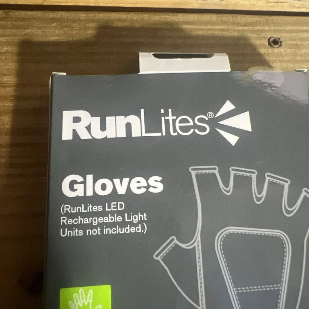 RunLites Pink Purple Striped Half Finger‎ Running Glove Size XS With Lights